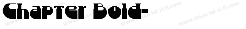 Chapter Bold字体转换